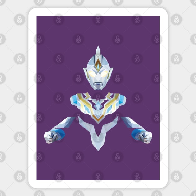 Ultraman Trigger Sky Type (Low Poly Art) Sticker by The Toku Verse